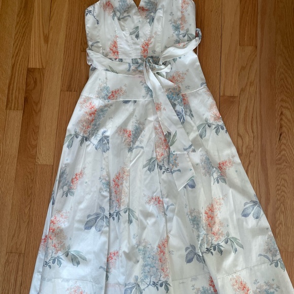 NWT Rebecca Taylor Hydrangea Bow Dress - Picture 2 of 6